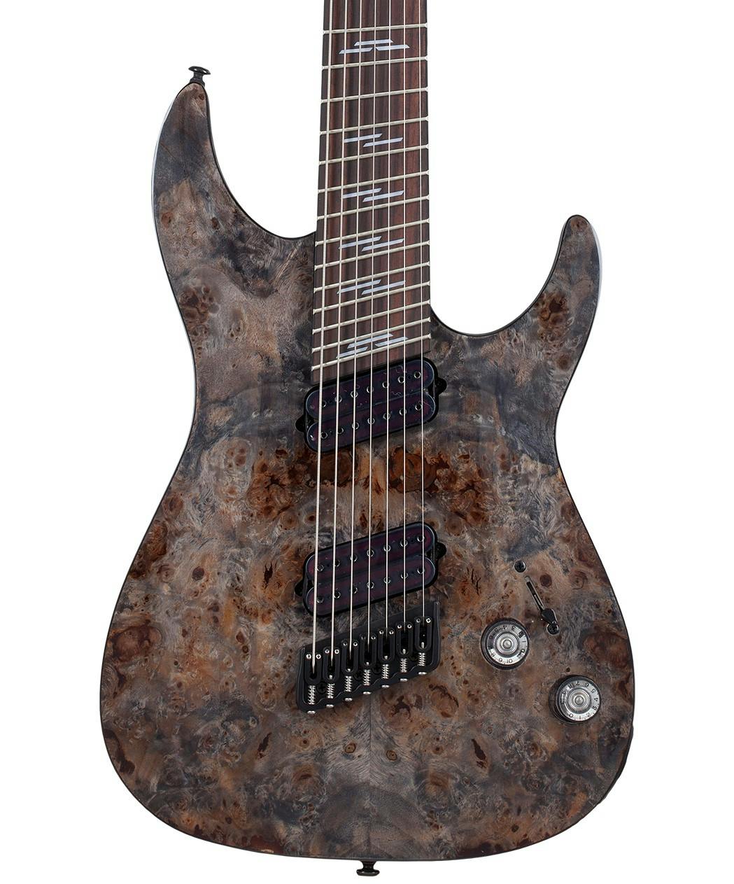 Schecter Omen Elite 7 MS 7 String Electric Guitar in Charcoal